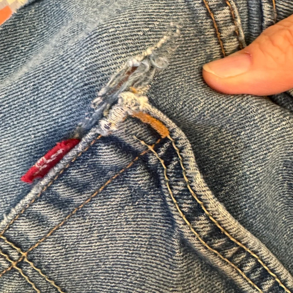 Levi’s 511 Perfect Medium Wash Thrashed Distressed High Rise Slim Tapered Jeans